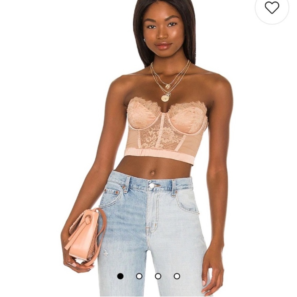Nude bustier top